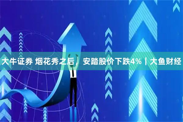 大牛证券 烟花秀之后，安踏股价下跌4%｜大鱼财经