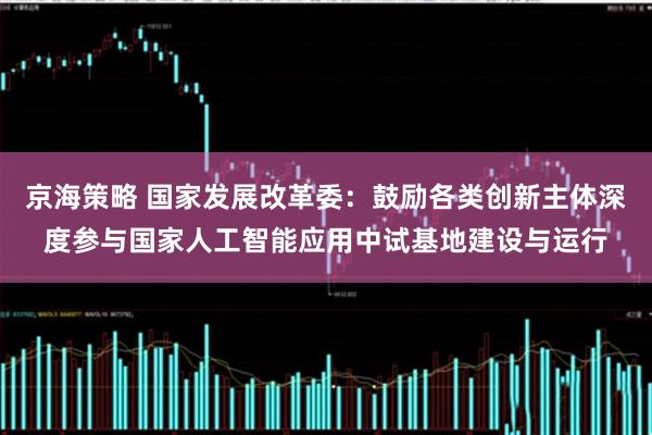 京海策略 国家发展改革委：鼓励各类创新主体深度参与国家人工智能应用中试基地建设与运行
